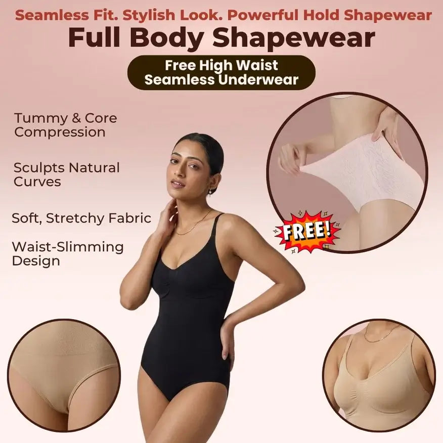 Full Body Shapewear With FREE High Waist seamless Underwear