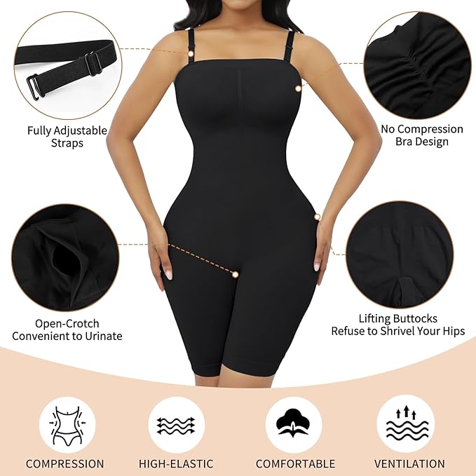 Strapless Shapewear Bodysuit for Women